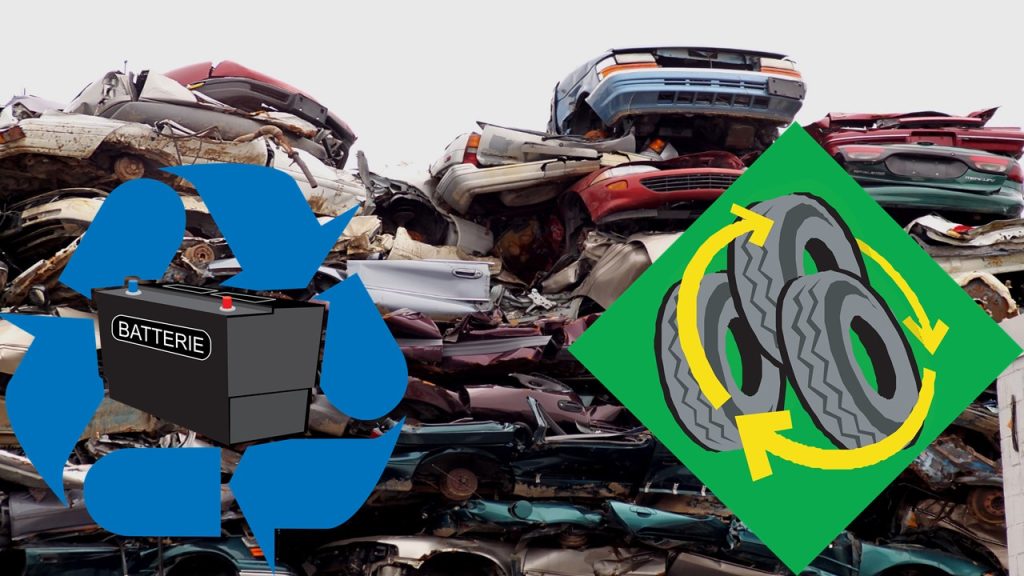 metallin lisäksi akut, renkaat, muovit ja kemikaalit kelpaavat kierrätykseen
