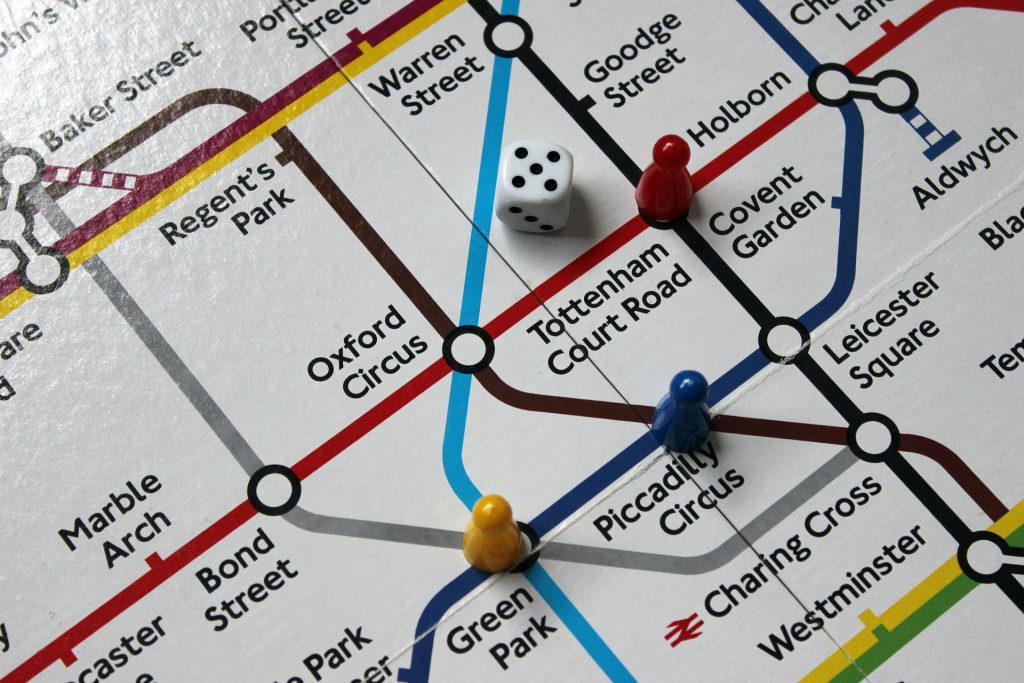 piece of route map of London underground.